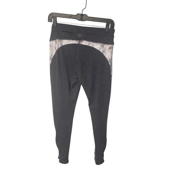 CALIA by Carrie Underwood gray watercolor print zip leg jogger leggings medium - Picture 2 of 5